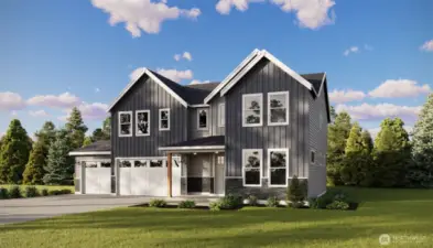 Image is a rendering. Photographs are for illustrative purposes only. Features, finishes, interior/exterior colors, landscaping and floorplan shown may vary from actual homes built.