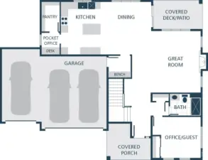 Image is a rendering. Photographs are for illustrative purposes only. Features, finishes, interior/exterior colors, landscaping and floorplan shown may vary from actual homes built.