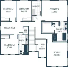 Image is a rendering. Photographs are for illustrative purposes only. Features, finishes, interior/exterior colors, landscaping and floorplan shown may vary from actual homes built.