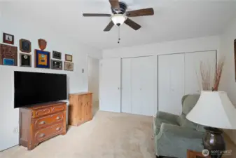 Third bedroom with large closets