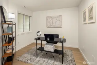 Nice size office at the front of the unit, with double doors for privacy. Could be used as occasional guest bedroom