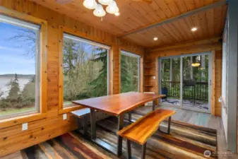 Views of Puget Sound from sunroom.