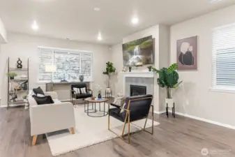 As you enter the home, the lofty ceilings allow light to flood the entire space.