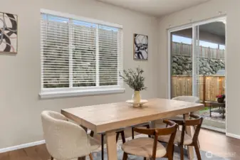 Easy access to the patio and back yard.