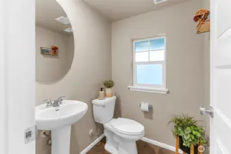 Main level powder room.