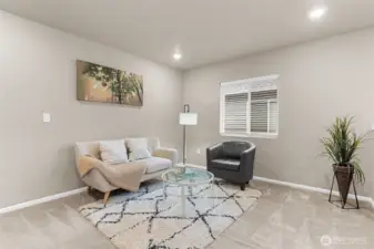 At the top of the landing of the 2nd story.