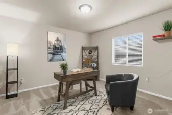 Bedroom # 3 staged as an office.