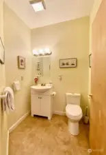 Main level powder room off great room