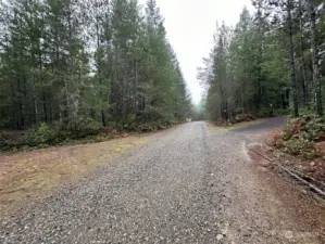 Road view to the South of the property.