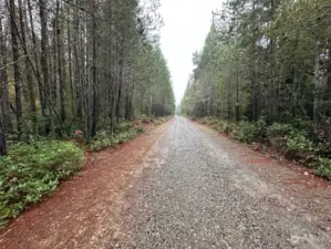 Road view to the North of the property.