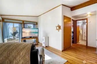Another view of the family room. Full bath is off to the right, between the two bedrooms.