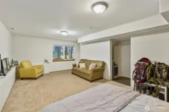 So many options for this space as well.  Think a second family room, theater room, playroom for the kids or office with storage space for all the outdoor equipment and paraphernalia of an outdoor enthusiast.