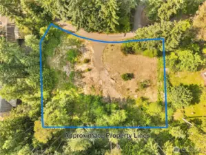 One of the last available lots on Vasquez Way. Fully paved street up to the property. Lot lines in photo are approximate.