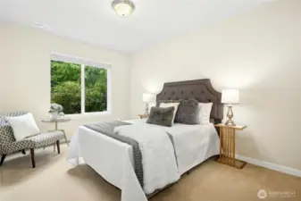 Bedroom in the basement perfect for as the guest suite