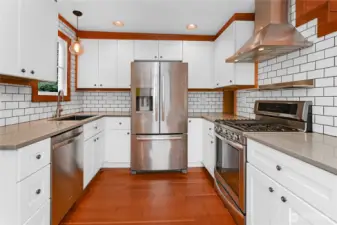 Stainless-steel appliances included.