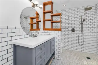 3/4 bathroom.