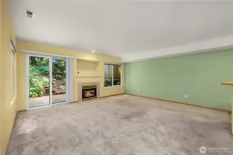 Gas fireplace in great room