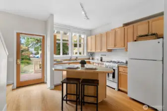 Kitchen from living area