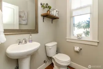 1/2 bath on main floor.
