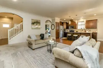 Open Concept living area .