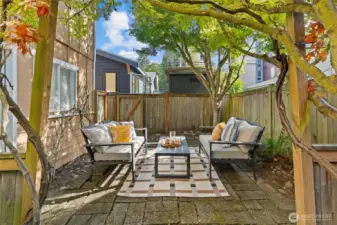 Fully fenced back yard