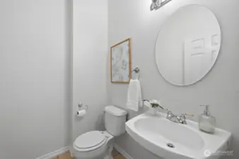 Half bathroom on main level