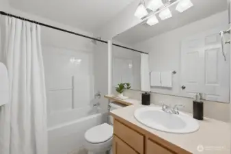 Full bathroom on upper level