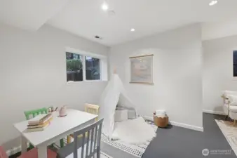 Continuation of basement flex room