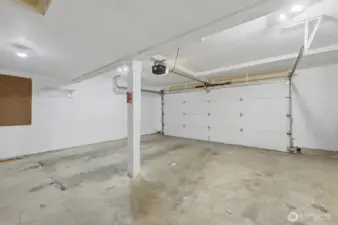 Interior of garage. Room to spare!