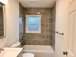 Gorgeous new bathroom.