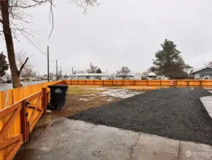 Looking from the garage area across the front yard.