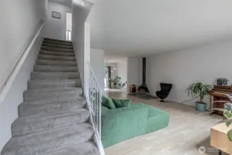 Entryway opens nicely into the large living room.