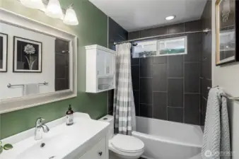 Main bathroom in upstairs hallway