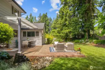Wide patio perfect for Barbeques