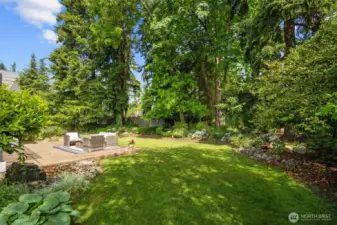 View of water feature and patio/yard