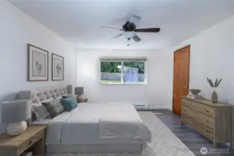 Digitally staged - Easy clean living with hard flooring - not a stitch of carpet!