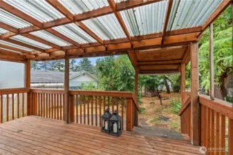 Back Deck Heading to Yard. 1640 South Stevens Street, Tacoma WA 98405