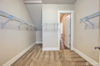Primary Bedroom walk-in closet with walk-through to utility room