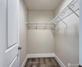 Walk-in closets for all bedrooms