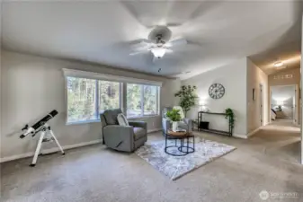 Open living area with ADA friendly wide hallways and doors to all rooms!