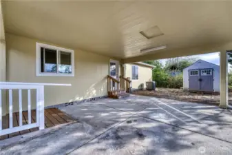 One car covered parking with direct access to the laundry, or use the ramp for front door access!