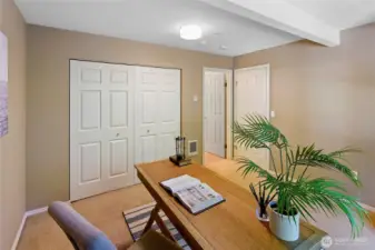 Bedroom 3 of 3 upstairs makes a perfect office!