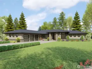 Architects rendering.  Builder has made changes to the exterior elevation.