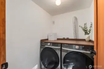 Lower level laundry room