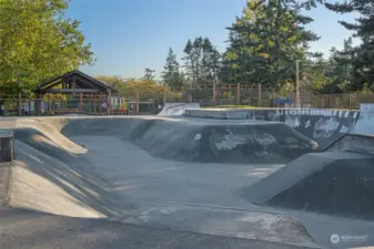 Skatepark across the street