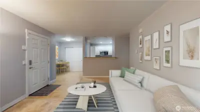 Virtually staged. Actual furniture/decor virtually removed