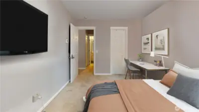 Virtually staged. Actual furniture/decor virtually removed