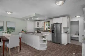 Beautiful Stone and Stainless Kitchen!!