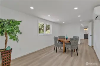 ADU bedroom/dining room