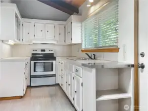 Second kitchen/yes they left this in when remodeling great for food business